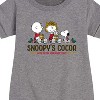 Girls' - Peanuts - Snoopy's Cocoa Christmas Graphic Short Sleeve Fleece Dress - 2 of 4
