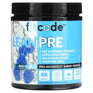fitcode LeanPre, Pre-Workout Shred Formula, Blue Raspberry, 8.46 oz (240 g) - 1 of 2