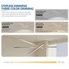 DOMETOUR 48 Modern LED Chandelier - Geometric 3-Arm Design, Adjustable Hanging, Sleek Metal Finish for Dining Room, Living Room & Office - 4 of 4