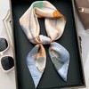 Anna-Kaci Silky Square Scarf with Floral and Rope Print for Neck Hair or Bag Styling - 4 of 4