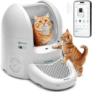 Petcove Self-Cleaning Cat Litter Box with Auto Safety Sensors, Smart APP Control, and Odor-Free Technology - Pink - 1 of 4