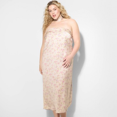 Women's Satin Maxi Tube Bodycon Dress - Wild Fable™