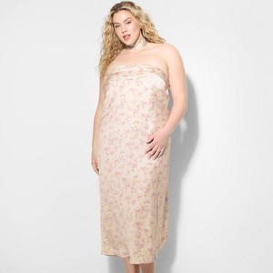 Women's Satin Maxi Tube Bodycon Dress - Wild Fable™ - 1 of 3