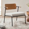 27" Mixed Material Accent Arm Chair in Upholstery with Plush Seat and Metal Frame - 3 of 4