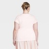 Women's Slim Fit Short Sleeve Ribbed Scoop Neck T-Shirt - A New Day™ - 2 of 3