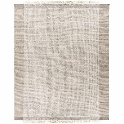 Hauteloom Joelle Beige Grid Wool Rug