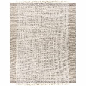 Hauteloom Joelle Beige Grid Wool Rug - 1 of 4