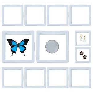 Unique Bargains Transparent PE 3D Floating Display Stand Holder Jewelry Storage Box 12 Pcs - 1 of 3