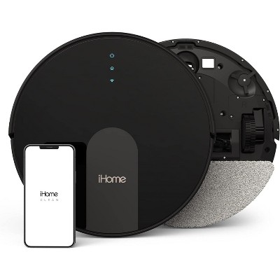 iHome iHRV2-BLK-RA AutoVac Eclipse G Homemap Navigation, Wi-Fi/App Connectivity 2-in-1 Robot Vacuum and Mop - Certified Refurbished Grade A