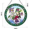 AUFURI 6 in. Hummingbird Stained Glass Suncatcher with hook, Indoor Window Hanging Hummingbird Gifts - 4 of 4