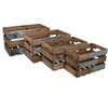 Cheung's Uliel Set of 4 Galvanized & Brown Crate Set - 4 of 4