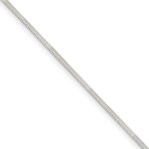 Black Bow Jewelry 1mm Sterling Silver, Square Solid Snake Chain Necklace - 1 of 4