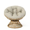 YOOCOZZ Ergonomic Swivel Wicker Chair with Ultra-Thick Cushion and Adjustable Height - 2 of 4