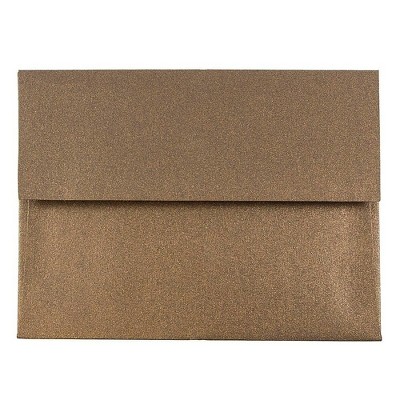 JAM Paper A2 Metallic Invitation Envelopes 4.375 x 5.75 Stardream Bronze GCST602