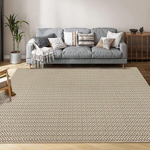 Vintage Print Boho Rug, Non-Slip, Washable, Stain-Resistant, Low Pile Carpet for Living Room/Bedroom/Kitchen - 1 of 4