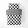 Bacati - Dots Stripes Black/White 4 pc Toddler Bedding Set - 4 of 4