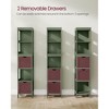 VASAGLE Bathroom Floor Cabinet Bathroom Storage Organizer Rack Stand,Multifunctional Corner Unit 2 Drawers - 2 of 4