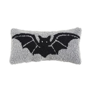 C&F Home Spooky Bat Hooked Pillow - 1 of 3