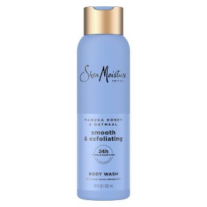 SheaMoisture Body Wash Smooth & Exfoliating - Manuka Honey & Oatmeal with Plant-Based Moisturizers - 18 fl oz - 1 of 4