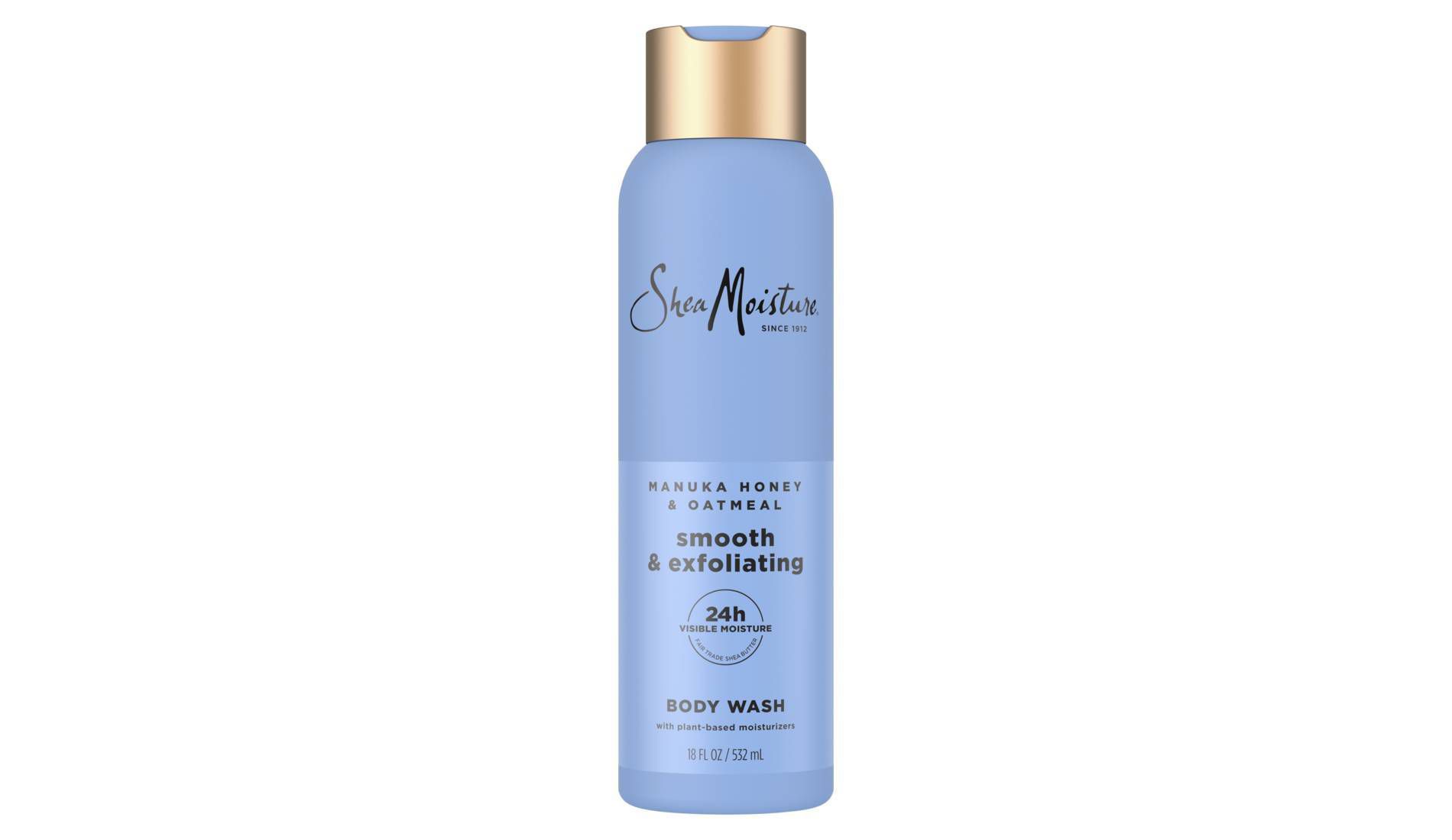 SheaMoisture Body Wash Smooth & Exfoliating - Manuka Honey & Oatmeal with Plant-Based Moisturizers - 18 fl oz