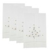 Saro Lifestyle Joyful Embroidered Christmas Tree Guest Towel (Set of 4), 14"x22", White - 2 of 3