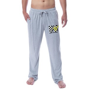 MTV Mens' Music Television Checkered Vintage Logo '80s Sleep Pajama Pants Grey - 1 of 3