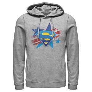 Men's Superman Logo Patriotic Pull Over Hoodie - 1 of 3