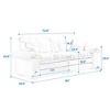 SKRAN 84" Loveseat Sofa, Chenille Wide Sofa Couch with Deep Seat, 2 Throw Pillows & Foam Cushions, Suitable for Living Room, Apartment - 3 of 4