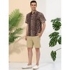 INSPIRE CHIC Men's Casual Summer Animal Leopard Printed Short Sleeves Button Shirts - 3 of 4