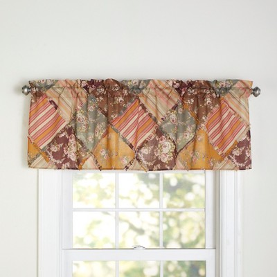 Lakeside Harvest Ragged Patchwork Window Valance with Rod Pocket for Hanging