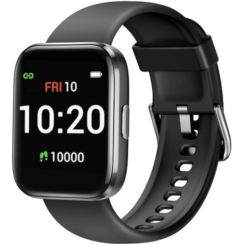 Letsfit Smartwatch Fitness Tracker With Blood Oxygen Saturation & Heart Monitor, Ip68 Waterproof Cardio For Iphone And Black : Target