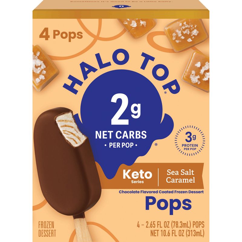 Halo Top Sea Salt Caramel Frozen Keto Bars - 4ct, 1 of 6