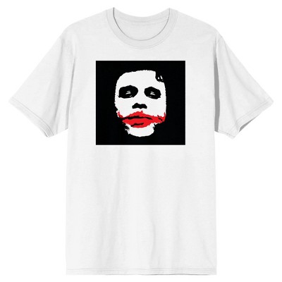 Men's White Graphic Batman T-shirt, The Joker's Face-xxl : Target