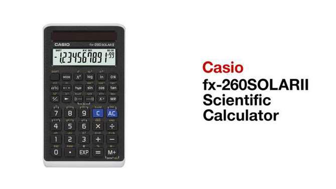 Casio fx-260SolarII Scientific Calculator, 2 of 5, play video