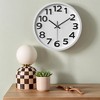 Unique Bargains Plastic Classic Analog Battery Powered Silent Wall Clock 12 Inches - 2 of 4