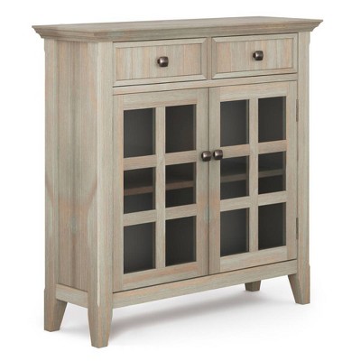 Normandy Solid Wood Entryway Storage Cabinet Distressed Gray ...