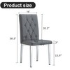 NicBex  Set of 4   Dining Chairs with Gold Metal Legs and Backrest,Armless Chairs for Kitchen,Living Room - 3 of 4