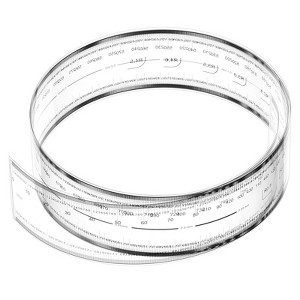 Unique Bargains PET Plastic Folding Film Flexible Ruler with R Angle and Width Lines - 1 of 4