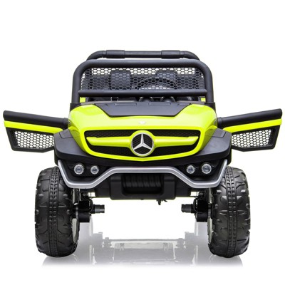 Ride On Truck Car for Kids, 2 Seater 24V  Licensed Mercedes Benz, Toddles Electric Car, Ride On Toy with Led Lights, USB&Music