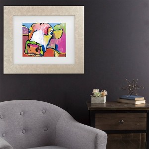 Trademark Fine Art Pat Saunders-White Fuschia Strata Matted Framed Art - 1 of 4