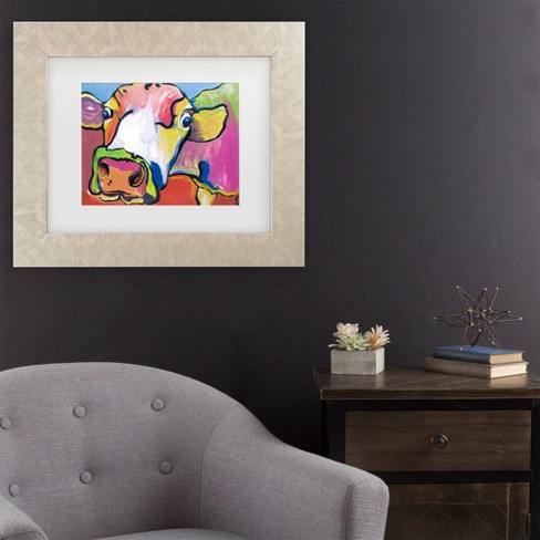 Trademark Fine Art Pat Saunders-White Fuschia Strata Matted Framed Art - image 1 of 4