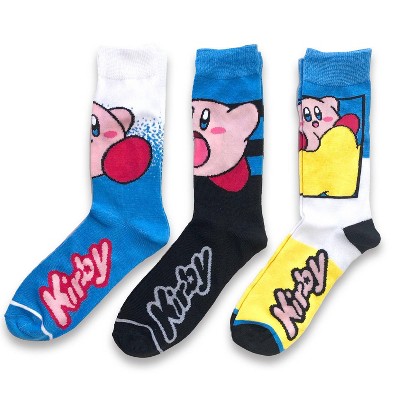 Nintendo Kirby Character Casual Crew Socks - 3pk