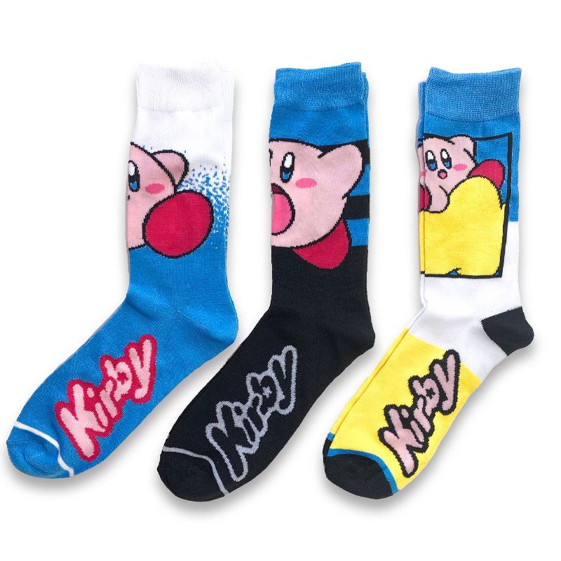 Nintendo Kirby Character Casual Crew Socks - 3pk, 1 of 9