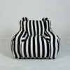 Vynxaria Bean Bag Seats Striped Tufted Lounge Chair for Living Room & Bedroom with Side Pockets (Black & White) - 2 of 4