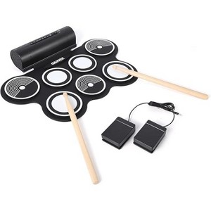 Electronic Drum Set with 7\9 Pads & Free Learning App, Dual Built-In Speakers Includes Drum Sticks & Pedals - Ideal Gift for Kids & Beginners - 1 of 4