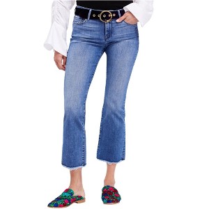Free People Womens Raw Hem Cropped Jeans - 1 of 2