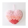Transpac Foam 25 in. Pink Spring Rose Heart Shaped Wreath - 2 of 3