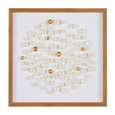 Shell Geometric Handmade Overlapping Shells Shadow Box With Canvas ...