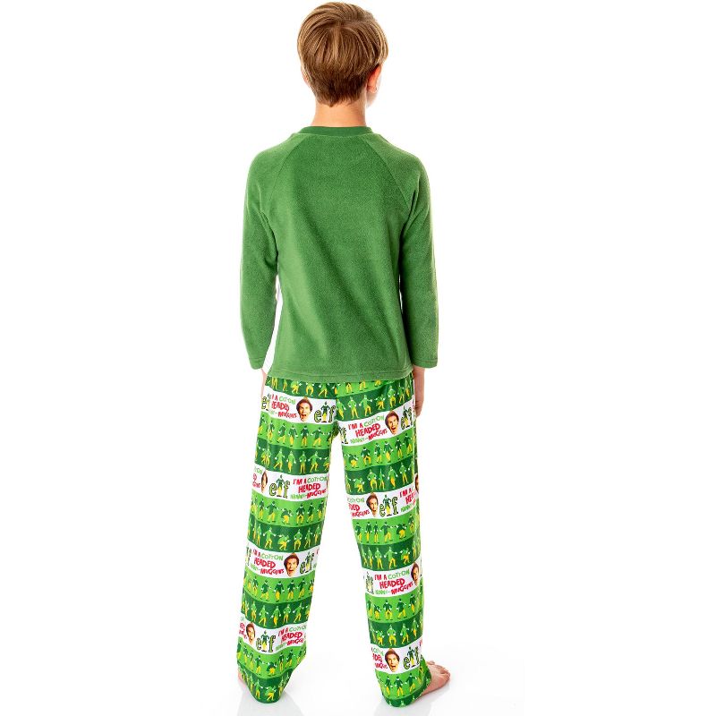Elf The Movie Boys' Film Cotton-Headed Ninny-Muggins Sleep Pajama Set Multicolored, 2 of 4
