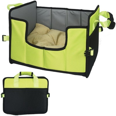 Munora Pet Life 'Travel-Nest' Folding Travel Bed - Collapsible Dog & Cat Bed with Plush Pillow, Carrying Handle - Indoor/Outdoor Use
